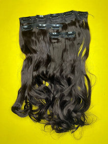 Essential Luxe 10-Clip Hair Extension Set showing hair colour, texture and attachment detail
