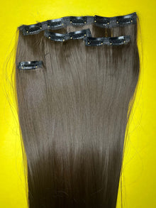 Essential Luxe 10-Clip Hair Extension Set showing hair colour, texture and attachment detail