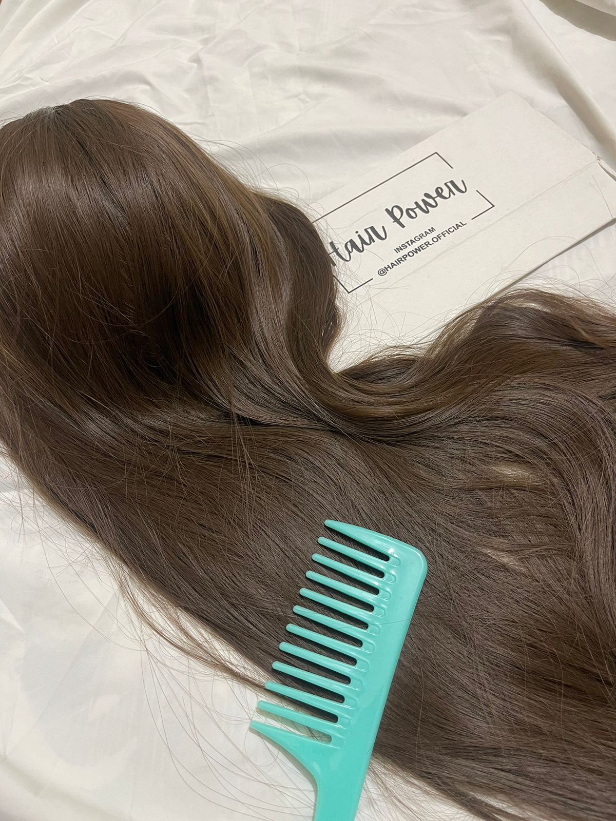 Luxe Crown Full-Head Wig showing hair colour, part and finished length