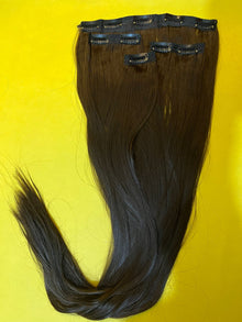 Essential Luxe 10-Clip Hair Extension Set showing hair colour, texture and attachment detail