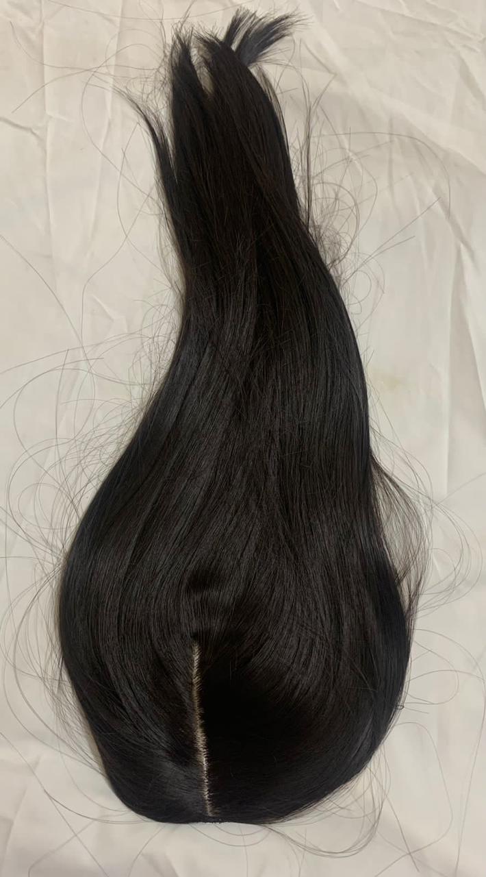CrownLift 20-Inch Mono Topper showing hair colour, parting and topper shape
